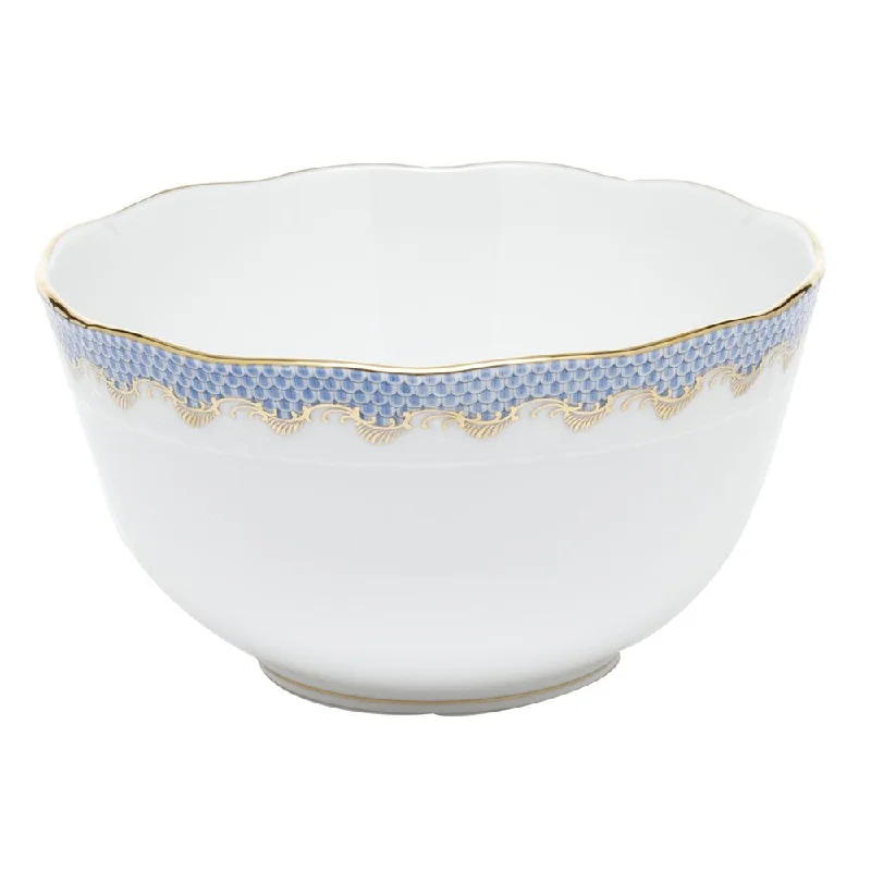 dinnerware set for serving holiday meals-Fish Scale Round Bowl