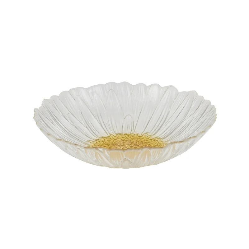 eco-friendly plates for special occasions-Coast to Coast Phoebe Glass Bowl Clear/Yellow 21.5cm