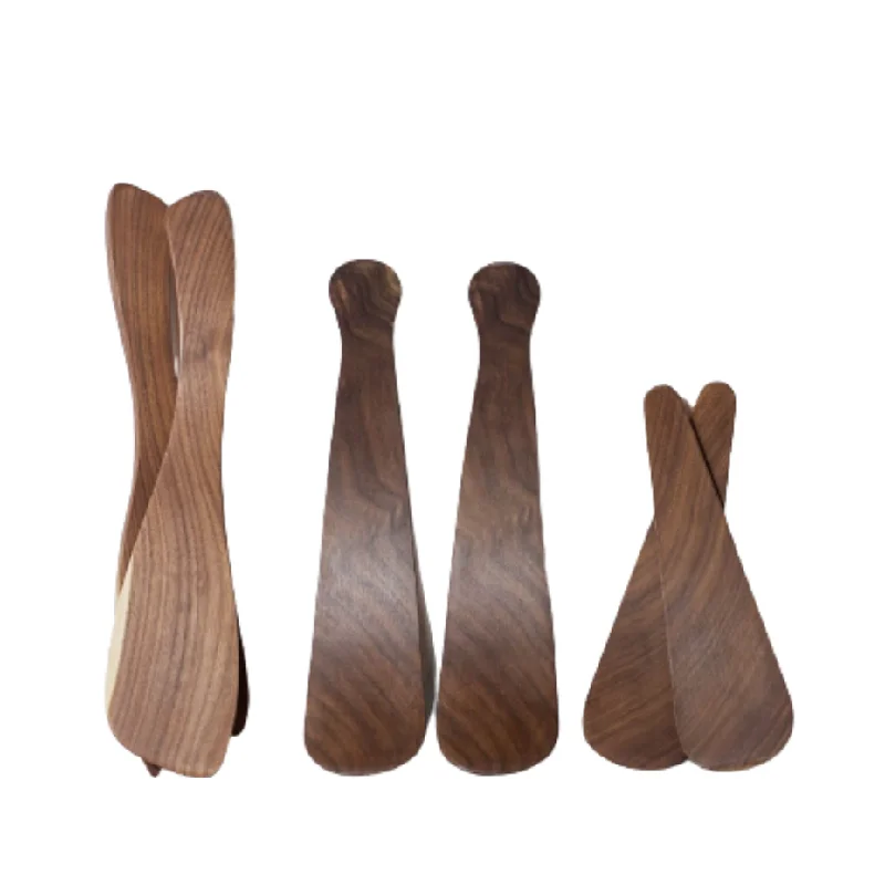 premium dinnerware for upscale parties-Black Walnut Salad Tossers