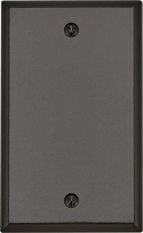 premium dinnerware for hosting business events-Leviton Brown 1 gang Thermoset Plastic Blank Wall Plate 1 pk