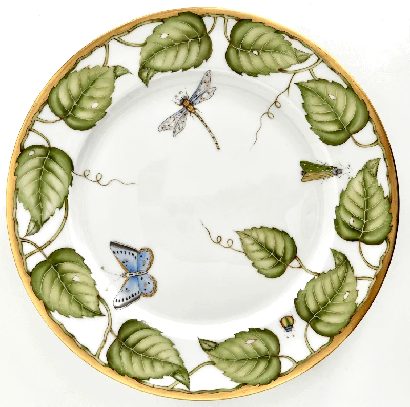 stackable dinnerware for small kitchens-Foliage Dinner Plate by Anna Weatherley