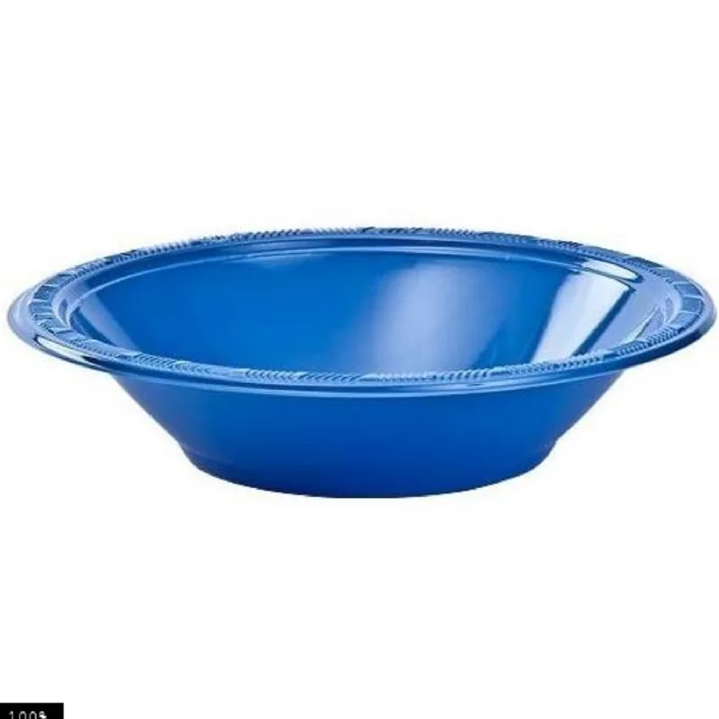 dinnerware set for casual outdoor dining-Hanna K. Signature Collection Plastic Bowl Blue 15 oz