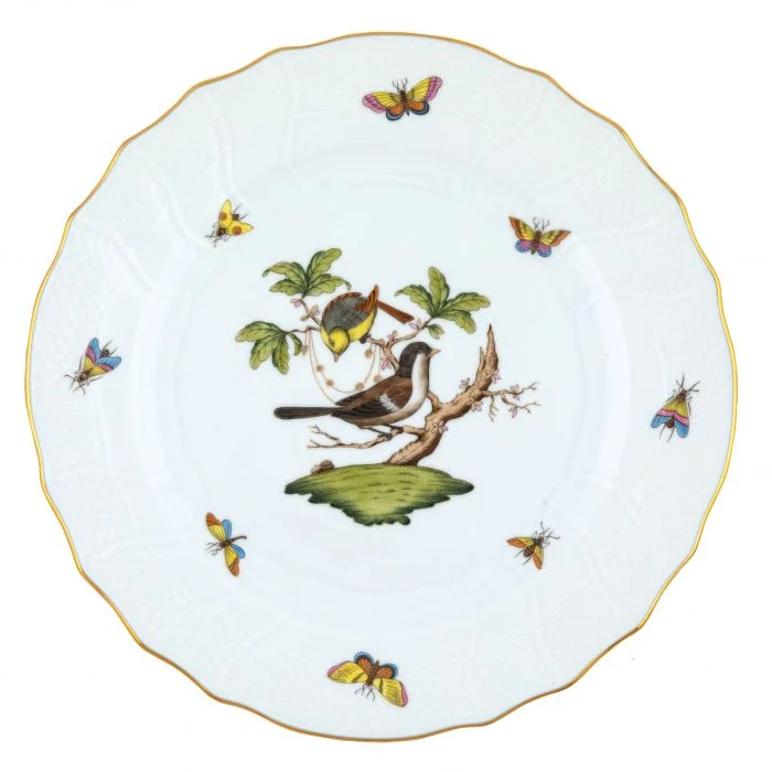 luxury dinnerware for holiday dinners-Herend Rothschild Bird Dinner Plate - #1