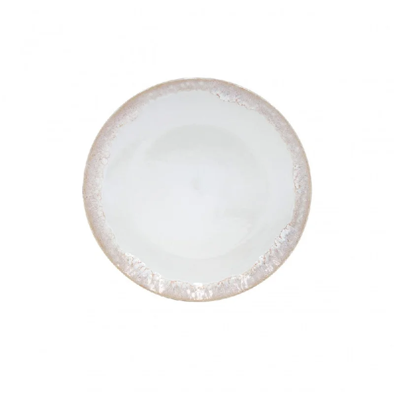 eco-friendly dinnerware for garden parties-Casafina Taormina Dinner Plate - White