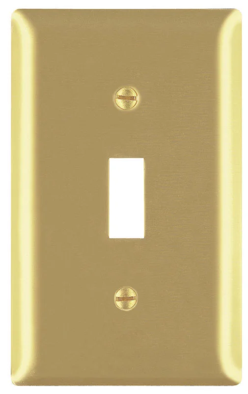 casual dinnerware for holiday meals-Pass & Seymour  Brown  1 gang Brass  Toggle  Wall Plate  1 pk