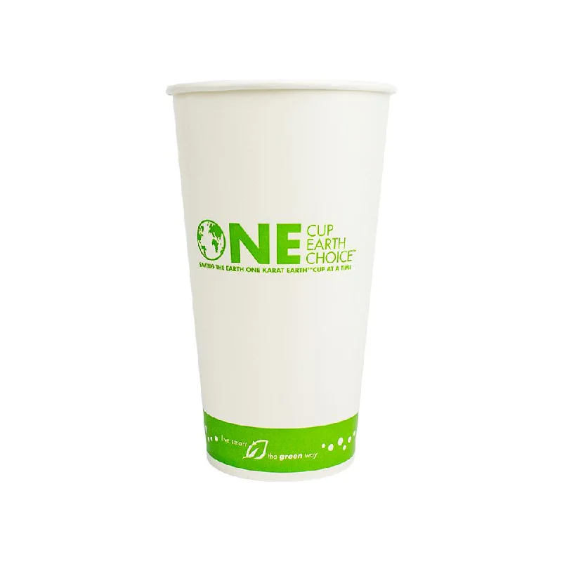 unique coffee mugs with personalized names-Karat Earth 32oz Eco-Friendly Paper Cold Cups - One Cup, One Earth - 104.5mm - 600 ct