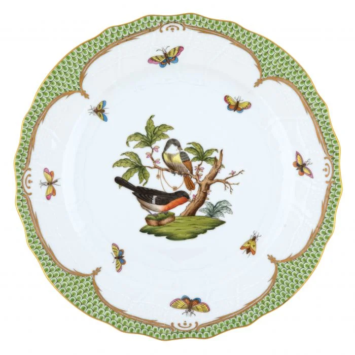 disposable dinner plates for large celebrations-Herend Rothschild Bird Green Dinner Plate - #2