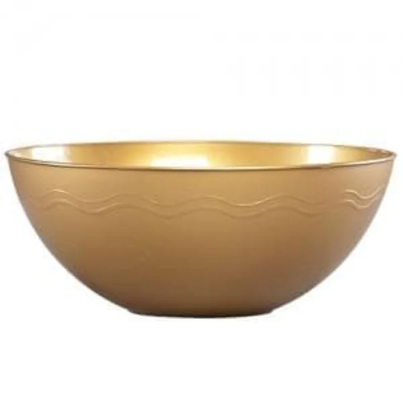 stylish melamine plates for everyday use-Gold Plastic Bowl 100 oz