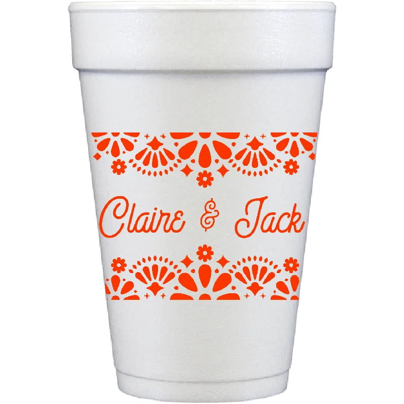 personalized travel mugs with fun designs-fiesta folk | styrofoam cups