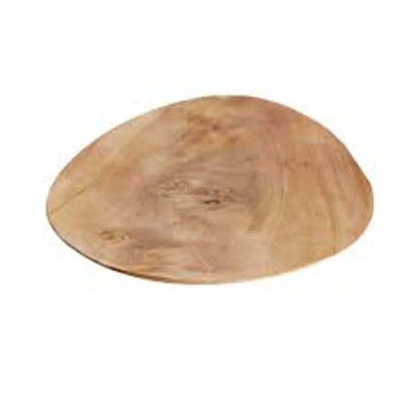 stylish melamine plates for everyday use-Plate Drop - Natural- ND - Wooden