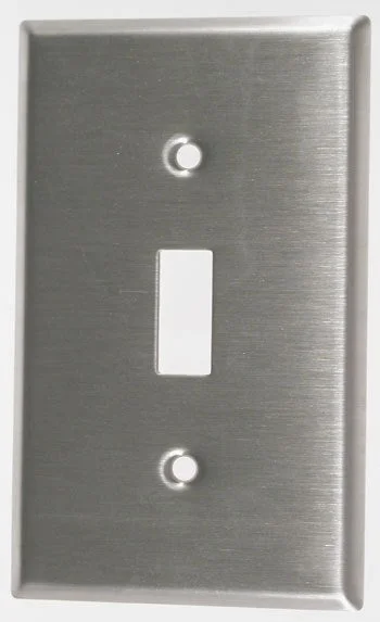 elegant dinner plates for fine dining occasions-Leviton 004-84001-04 Stainless Steel 1-Gang Single Toggle Wallplate