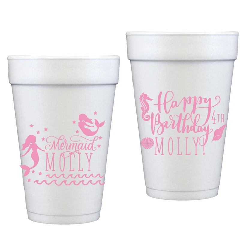 large insulated mugs for camping trips-mermaid | styrofoam cups