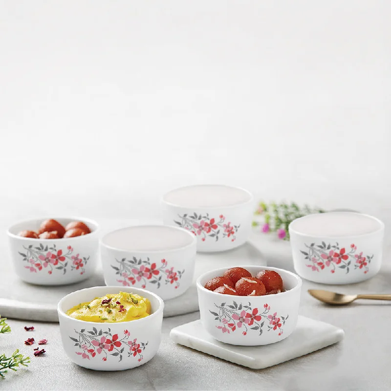 elegant stoneware dinnerware for formal dining-Larah by Borosil Fiore Katori