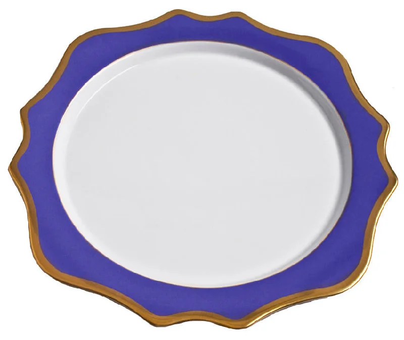 elegant dinnerware for intimate gatherings-Anna's Palette Indigo Blue Charger by Anna Weatherley