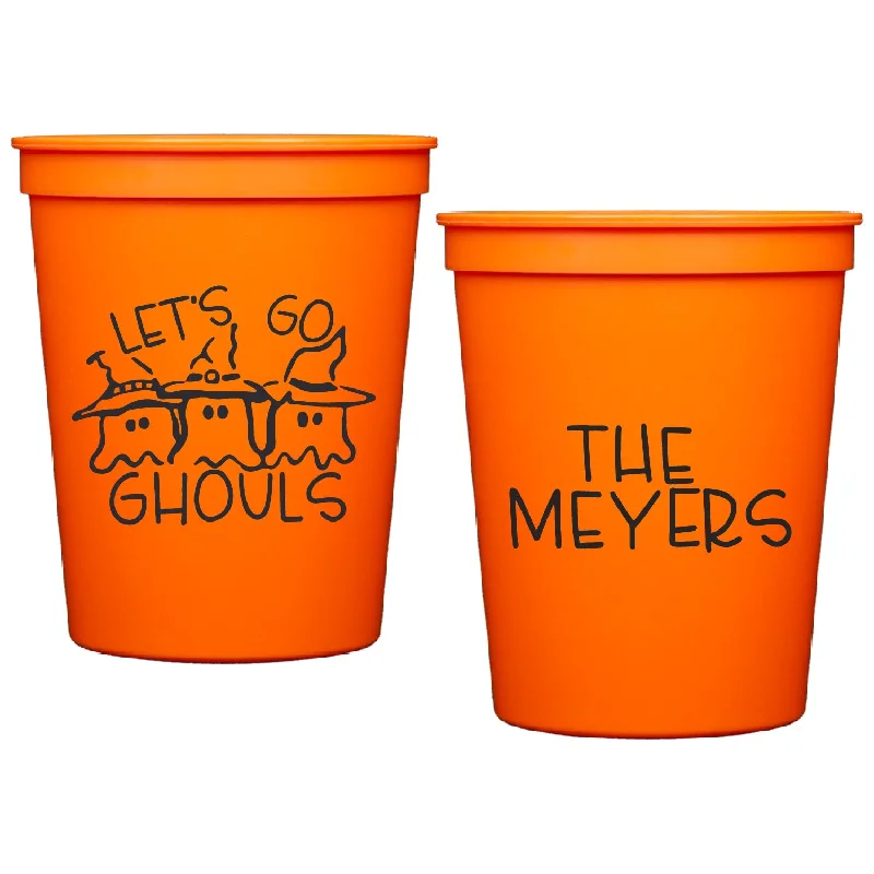 large coffee mugs with motivational quotes-let's go ghouls | stadium cups