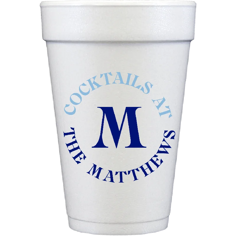 personalized mugs with custom designs-cocktail circle | styrofoam cups