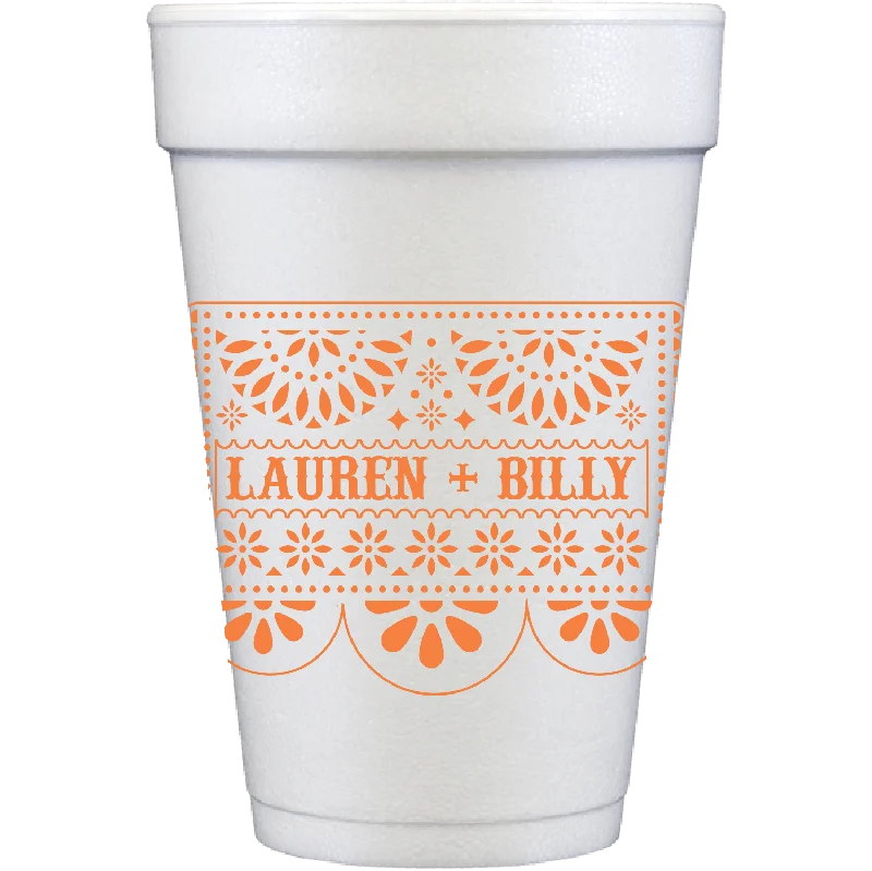 unique travel mugs for iced coffee-papel picado | styrofoam cups