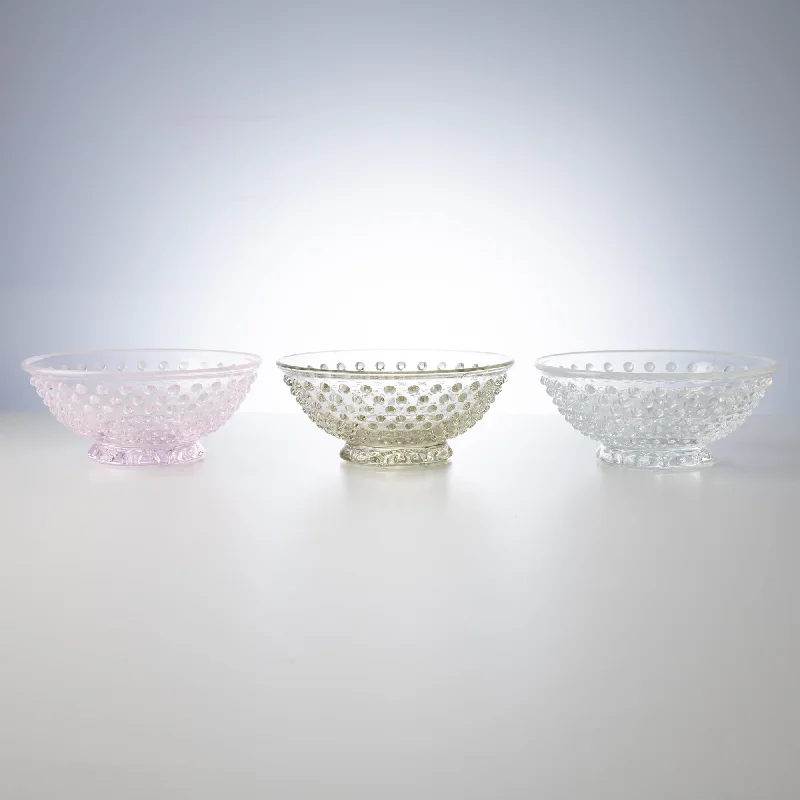 elegant dinner plates with floral designs-Arare Pattern Edo Glass Kobachi Bowl