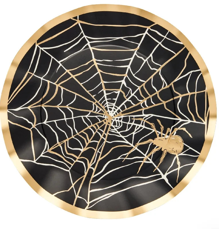 eco-friendly plates for special occasions-Sophistiplate Wavy Dinner Plate - Classic Spooky