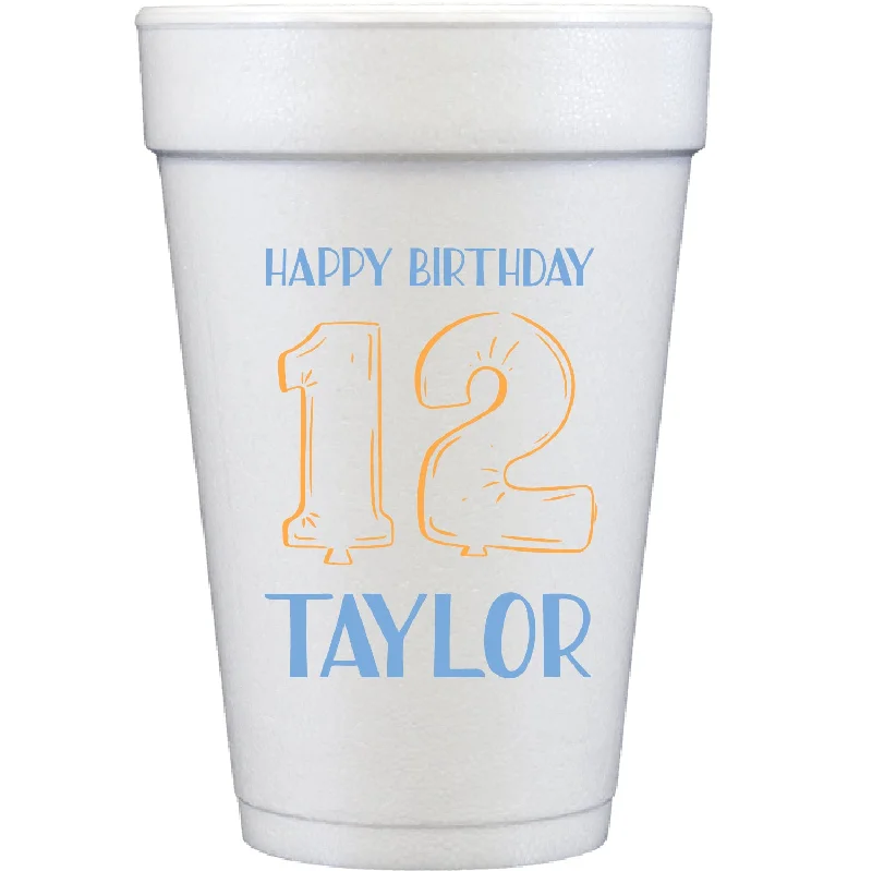 custom ceramic mugs with designs for cafes-balloon numbers | styrofoam cups