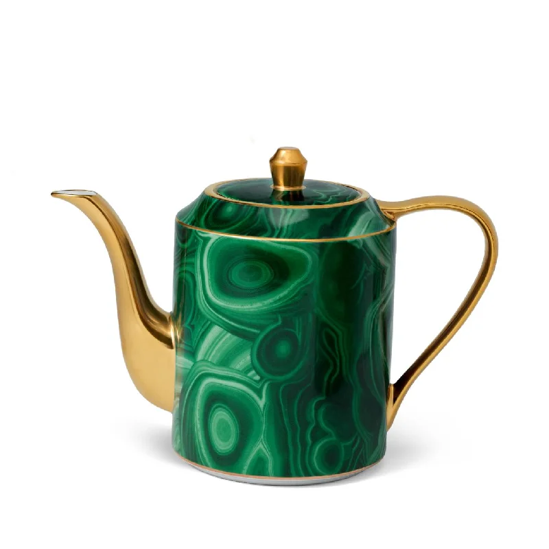 porcelain dinner plates for holiday events-Malachite Teapot