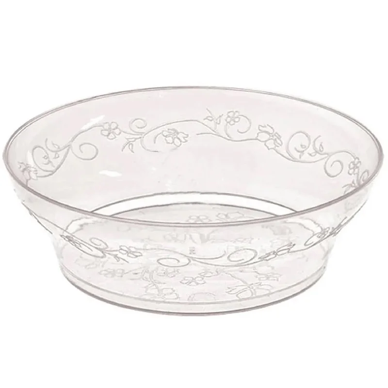 disposable dinnerware for upscale gatherings-BULK D'Vine Plastic Soup Bowl Heavyweight Clear 10 oz