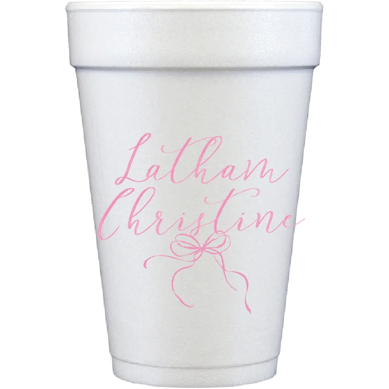 personalized tea mugs for daily use-bow | styrofoam cups