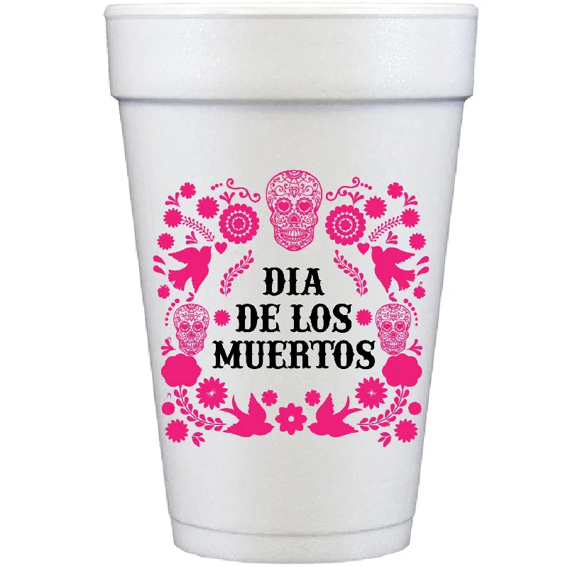 personalized ceramic mugs for office gifts-dia de los muertos | styrofoam cups