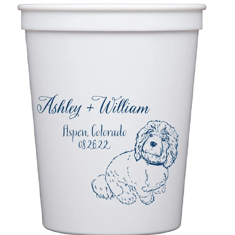 custom coffee mugs for office parties-pet sketch | stadium cups