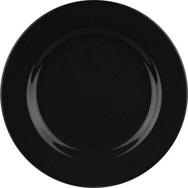 luxury dinnerware for holiday entertaining-Waechtersbach Fun Factory Black Dinner Plates (Pack of 4)