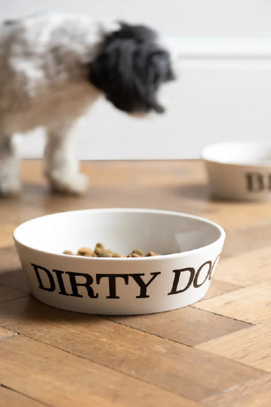 porcelain dinnerware for sophisticated dining-Dirty Dog Pet Bowl - 2 Available Sizes