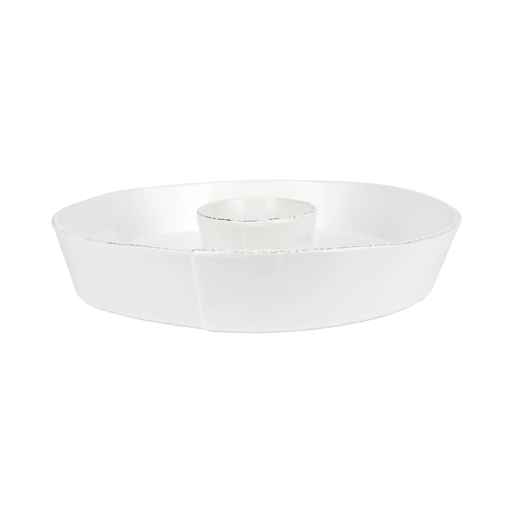 eco-friendly plates for casual meals and picnics-Lastra Melamine Chip & Dip