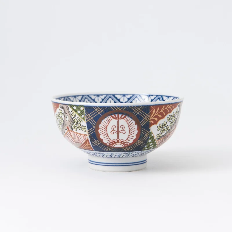 high-quality dinner plates for hosting parties-Nishiki Sakura Mino Ware Donburi Bowl M