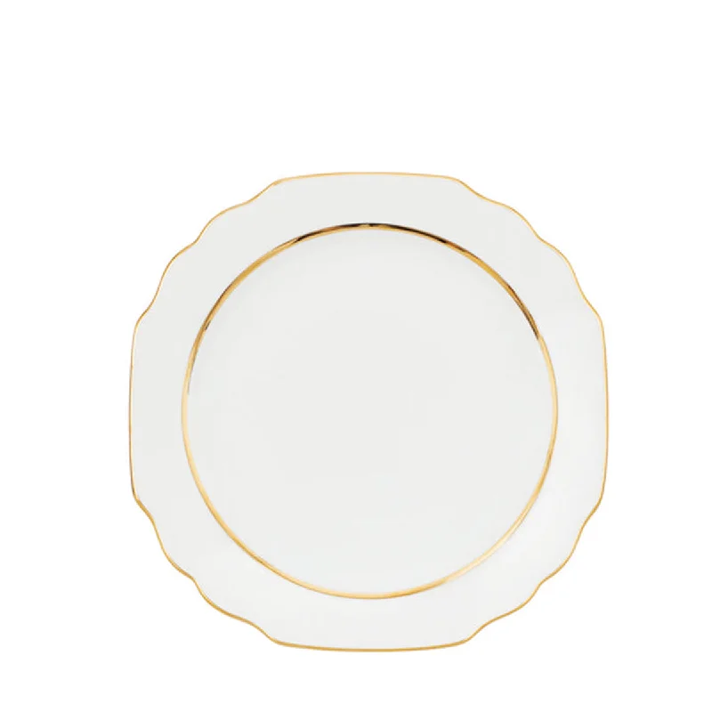 eco-friendly plates for special occasions-PREMIUM GOLD SOUP PLATE 23CM