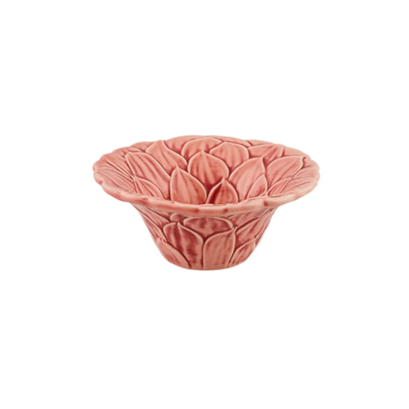 stylish dinnerware for outdoor celebrations-Bordallo Pinheiro Maria Flor Dahlia Bowl Pink 16cm