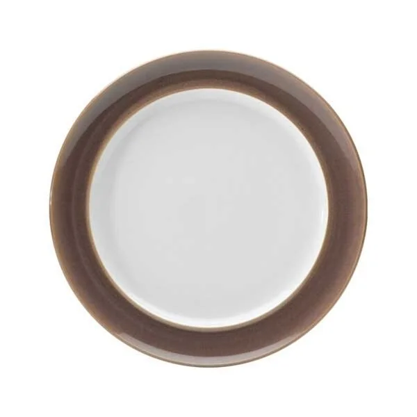 dinnerware set for casual outdoor dining-Denby Truffle Wide-rimmed Dinner Plate