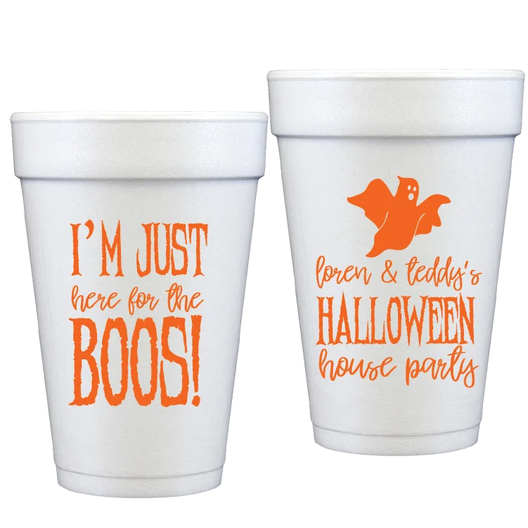 stylish coffee mugs for wedding favors-boos house party | styrofoam cups