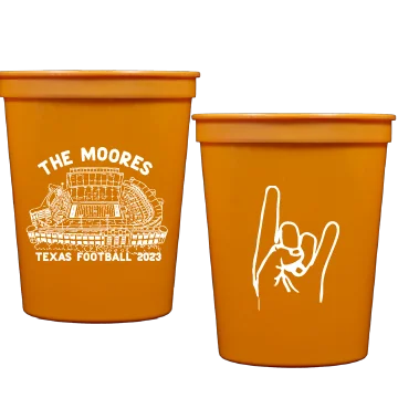 custom travel mugs for business promotions-longhorn stadium sketch  stadium cups