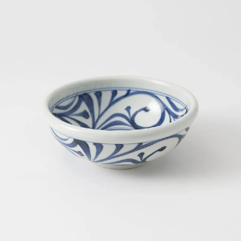 classic dinner plates with simple elegance-Blue Flower Arabesque Serving Bowl