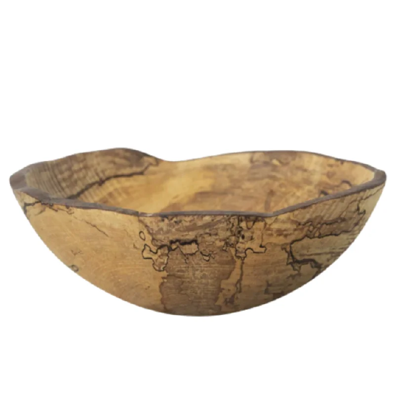 dinnerware for intimate dinners and celebrations-Spalted Maple Oval Bowl