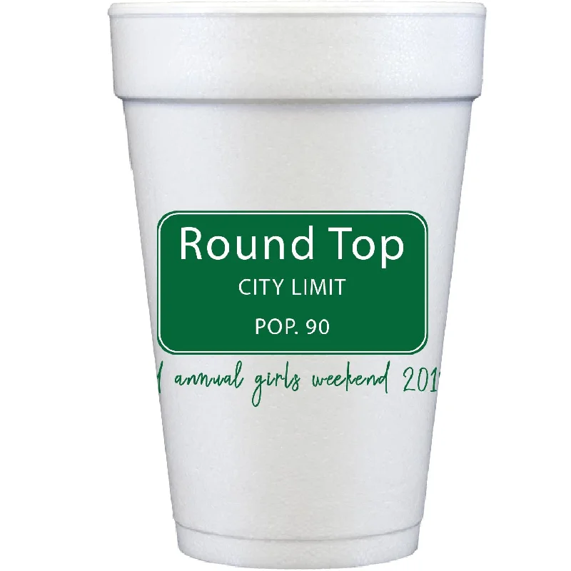 unique travel mugs with funny designs-city limits | styrofoam cups