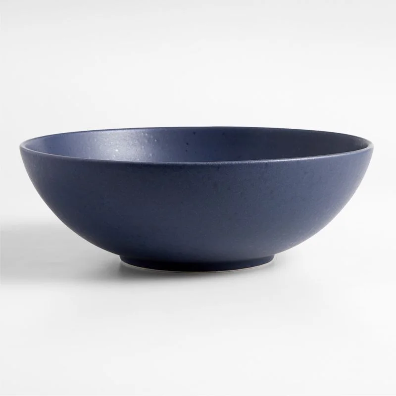 premium dinnerware set for hosting guests-Craft Indigo Medium Stoneware Serving Bowl