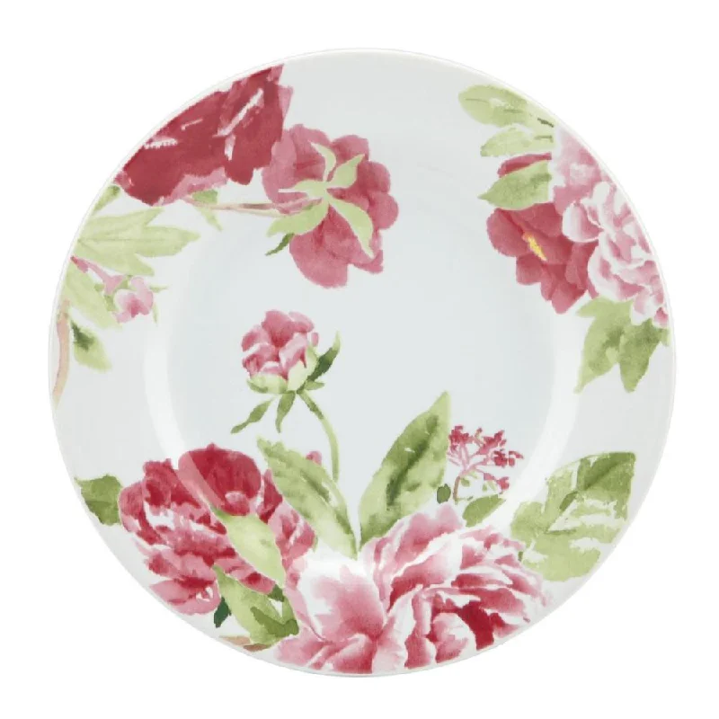 unbreakable plastic plates for outdoor events-kathy ireland Home Blossoming Rose Canape Plates by Gorham (Set of 4)