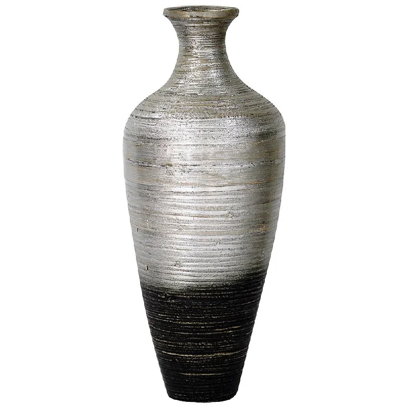 Designer handmade flower vases for modern homes -23.62" Bamboo "Classic" Jar Vase with Small Opening