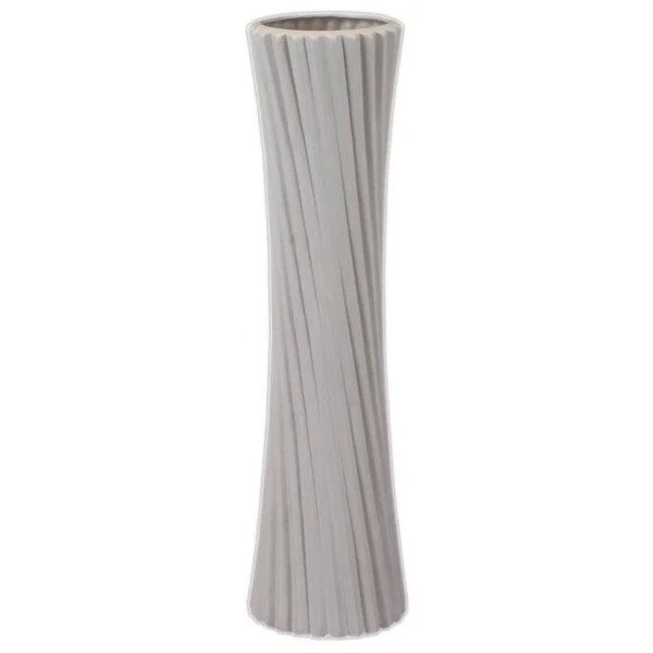 Large glass flower vases for wedding floral displays -Ceramic Gray Decorative Vase