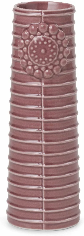 Designer tall vases for home and office decor -Dottir Pipanella Lines Vase Dusty Rose, 15,2cm