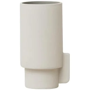 Simple decorative ceramic flower vases for home use -Form & Refine Alcoa Vase Small. Light Grey