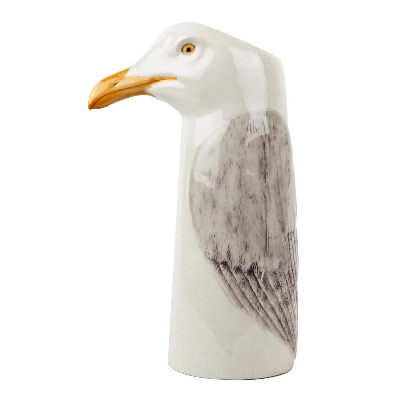 Handcrafted tall ceramic vases for modern floral displays -Herring Gull Flower Vase