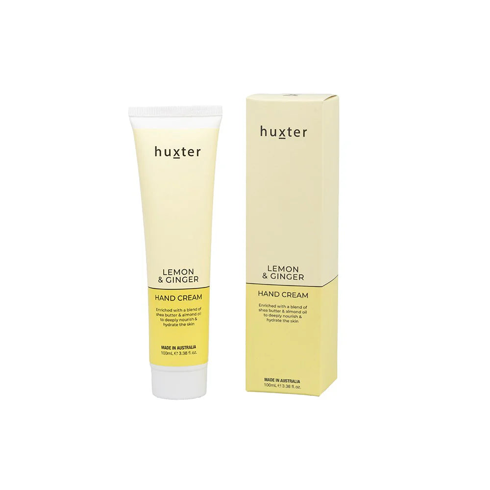 Tall decorative vases for modern living rooms -Huxter | Hand Cream - Pale Yellow 100ml - Lemon & Ginger