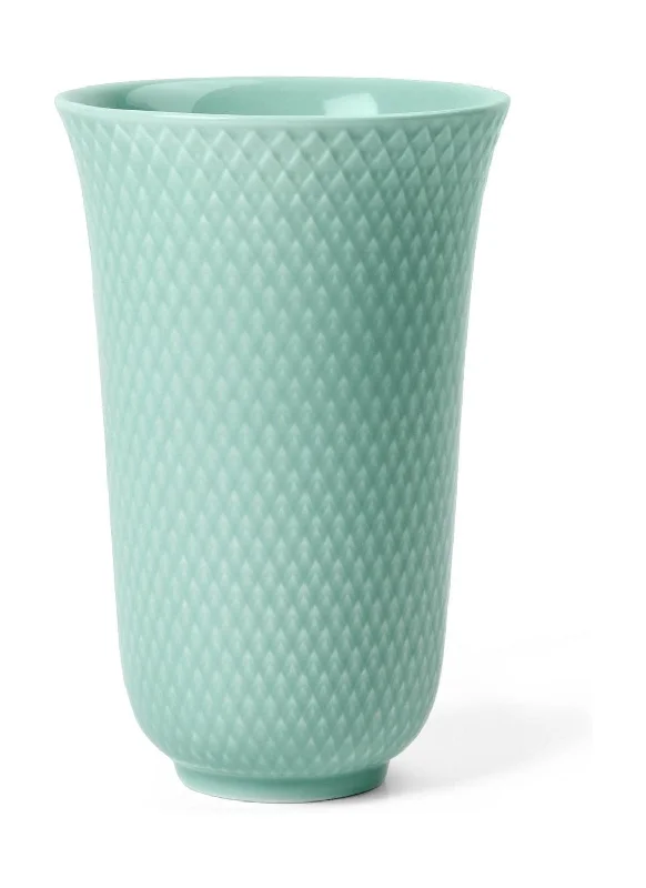 Unique modern vases for wedding centerpieces -Lyngby Porcelæn Rhombe Color Vase 15 Cm, Blue